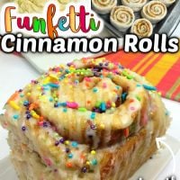 Funfetti Cake Mix Cinnamon Rolls