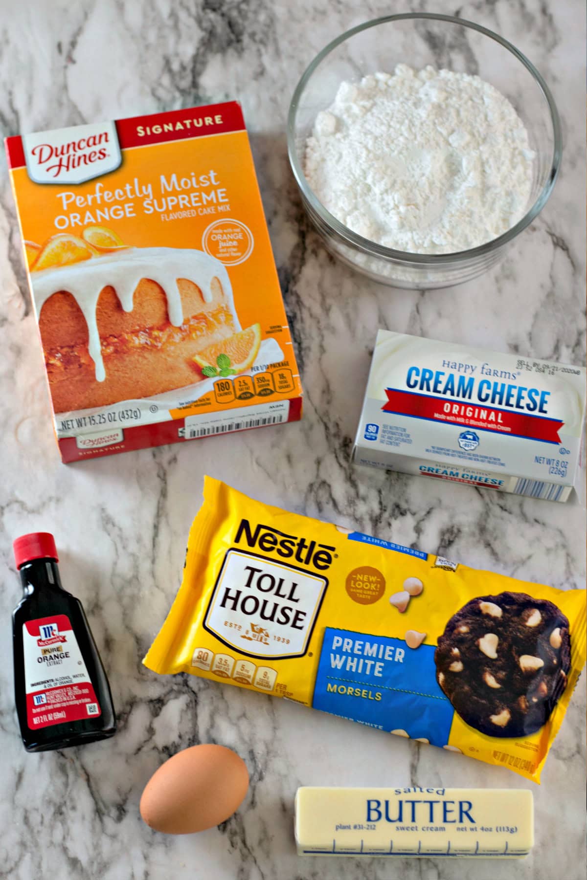 Orange Creamsicle Cookies ingredients