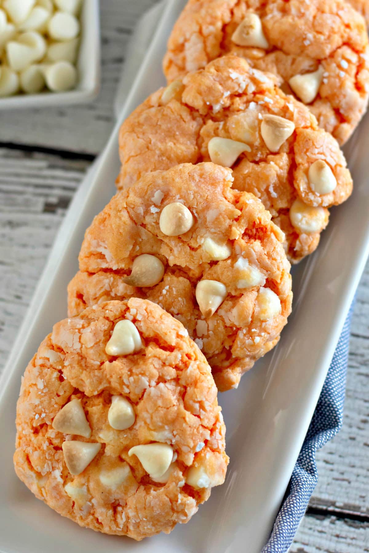 Orange Creamsicle Cookies on a plate