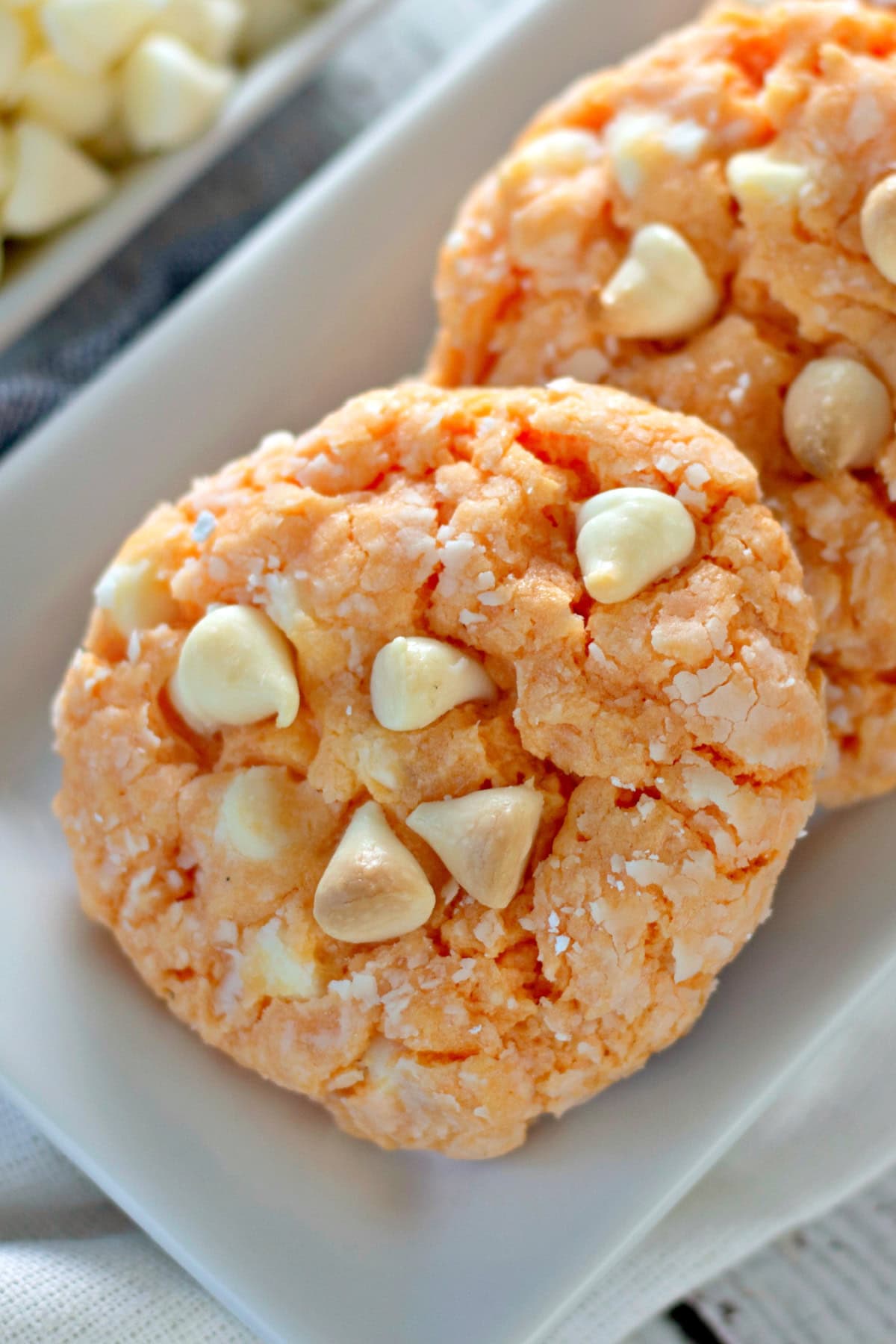 Orange Creamsicle Cookies on a plate