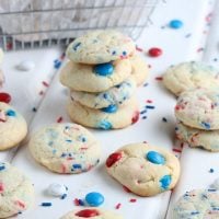 4th of July Cake Mix Cookies