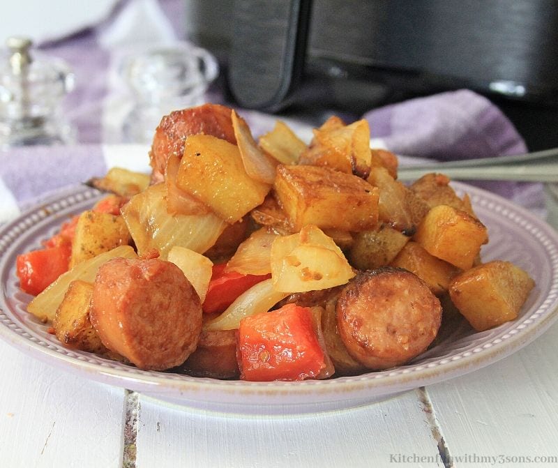 BBQ Air Fryer Sausage & Potatoes recipe