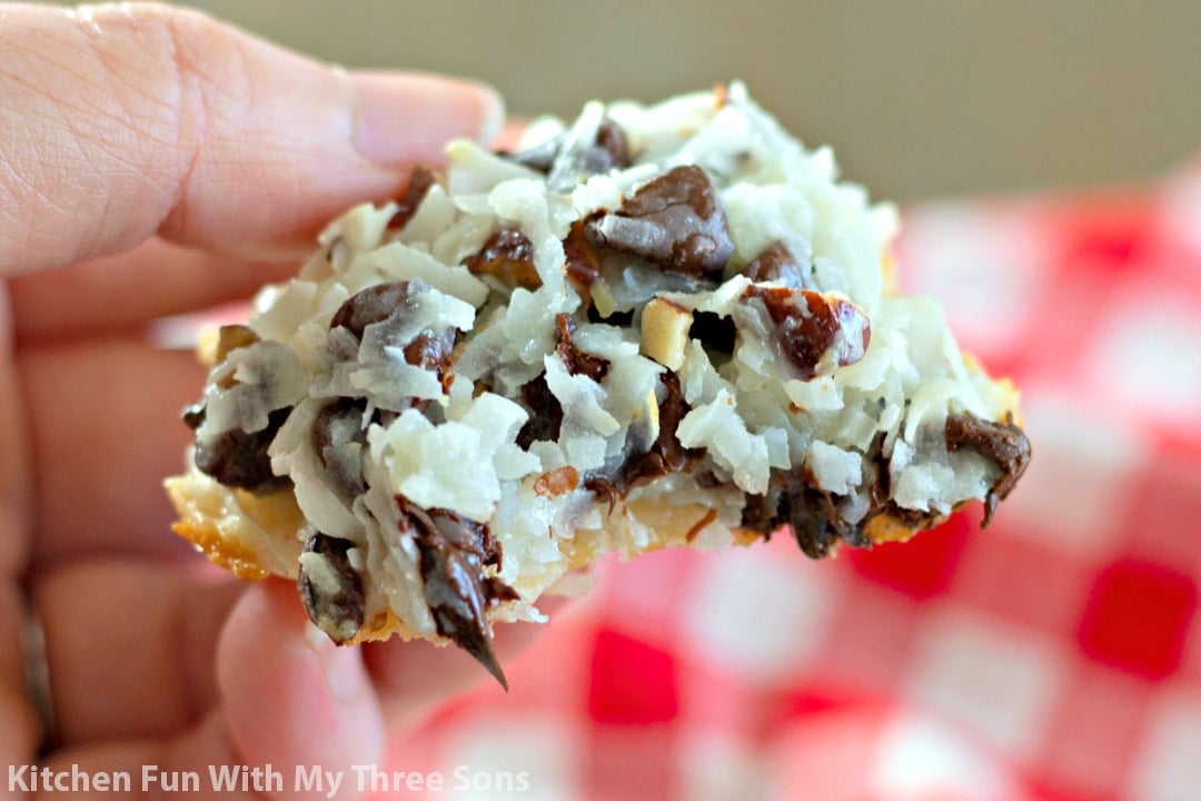 Almond Joy Cookies with a bite missing