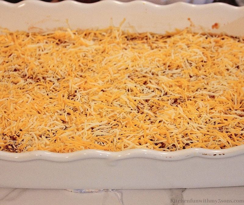 cheese on top of casserole 
