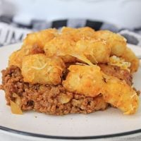 Barbecue Cheeseburger Tater Tot Casserole