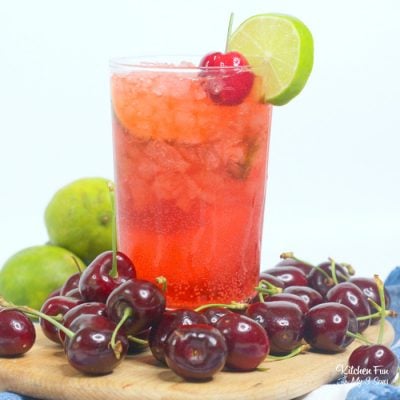 Cherry Limeade Cocktail is a fun adult twist on a classic summer drink. It's a delicious cocktail with refreshing cherry and lemon lime flavors that are perfect on a hot day.