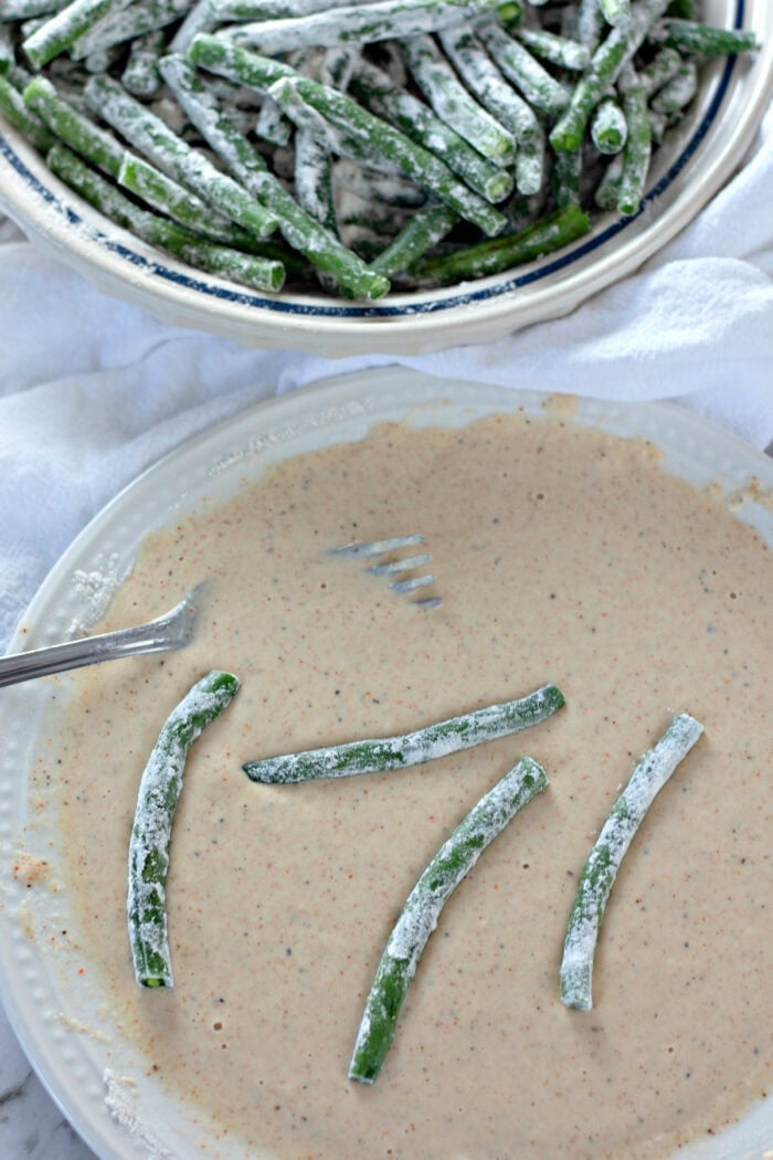 Green beans in a beer batter