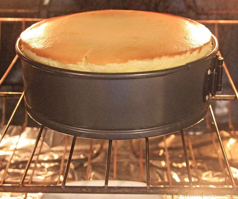 cheesecake in the oven