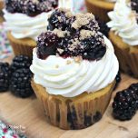 These Lemon Blackberry Cupcakes are a tasty dessert with the zesty flavor of lemon paired with the sweetness of a creamy icing and blackberries on top.