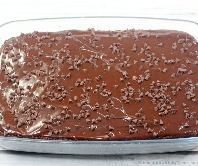 Triple Chocolate Mint Sheet Cake