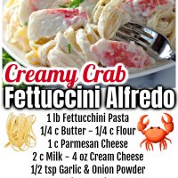 Creamy Crab Fettuccine Alfredo