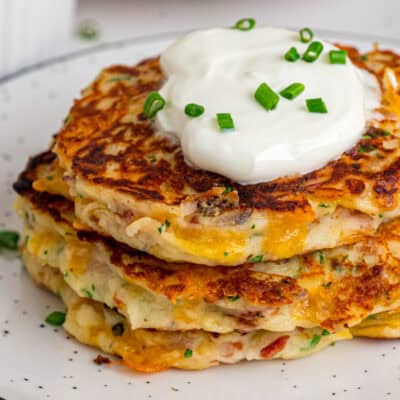 Loaded Mashed Potato Cakes feature