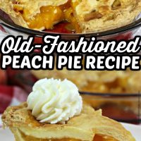 Easy Peach Pie Recipe Pin