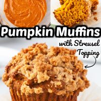 Pumpkin Muffins with Streusel Topping Pin