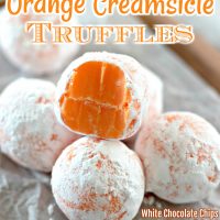 White Chocolate Orange Creamsicle Truffles