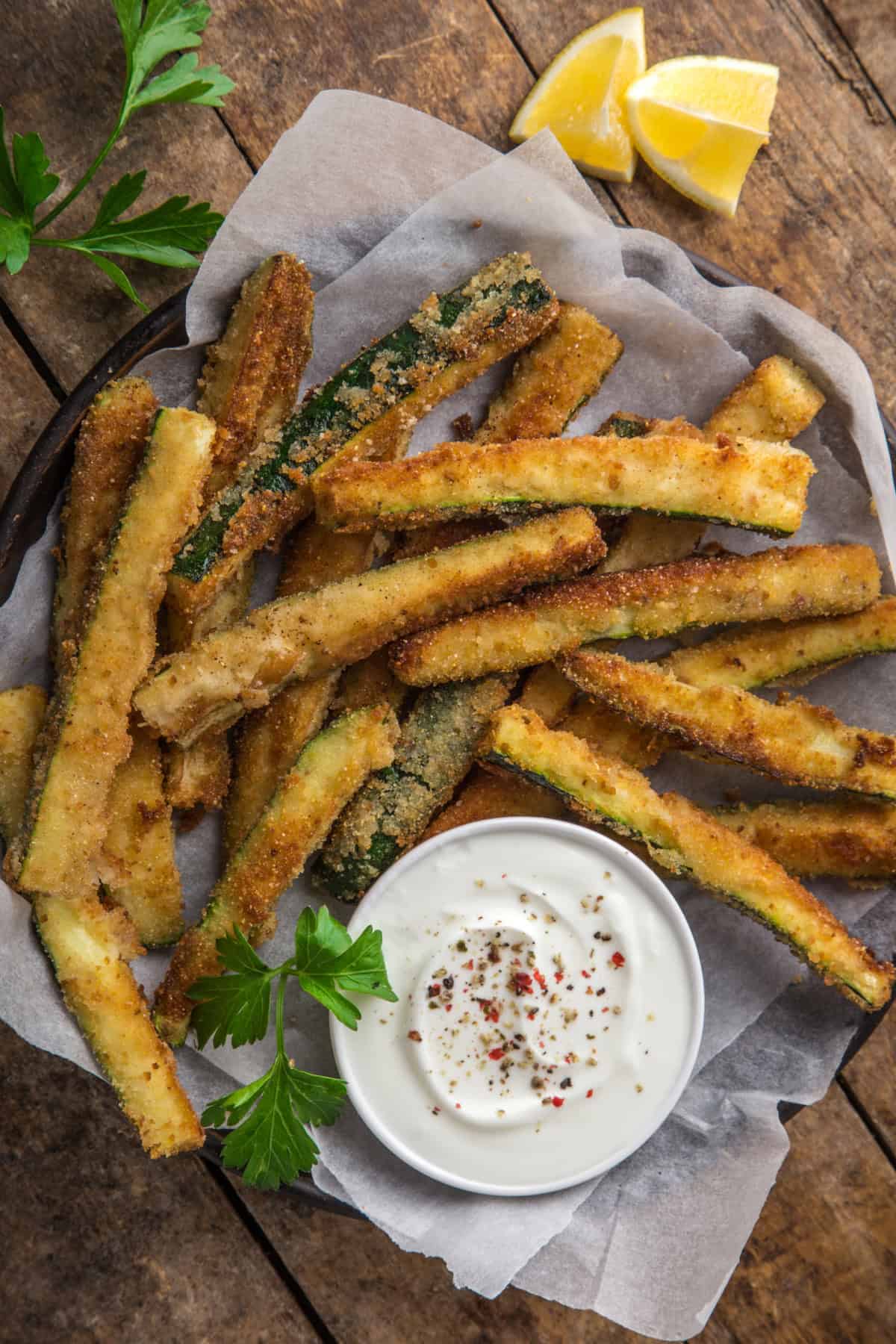 Zucchini Fries with Dip
