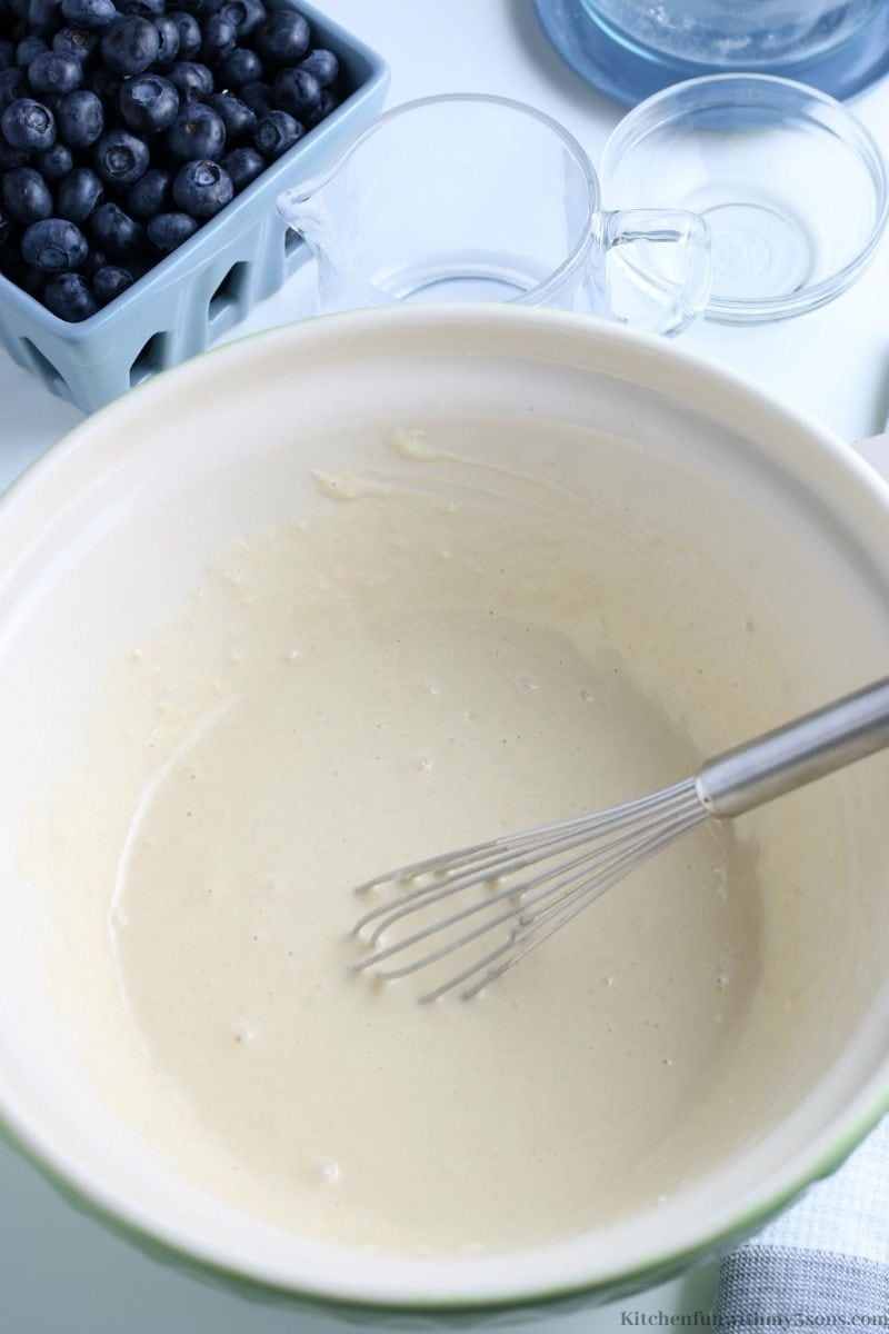 pancake batter in a bowl