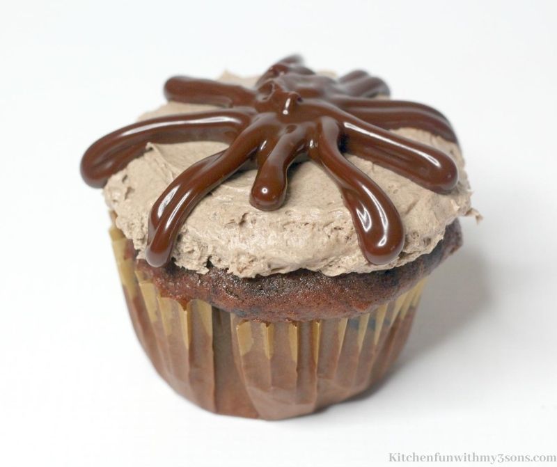 chocolate mousse cupcake with ganache