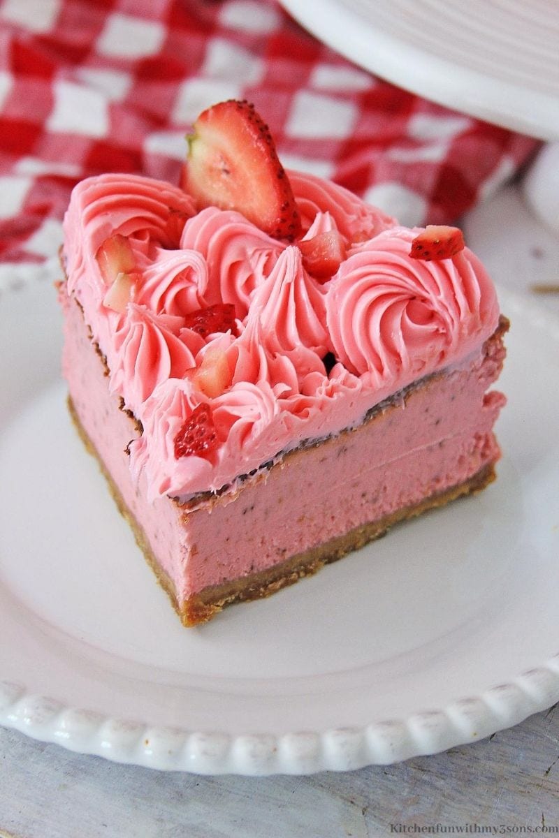 Strawberry Air Fryer Cheesecake Kitchen Fun With My 3 Sons