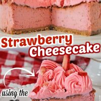 Strawberry Air Fryer Cheesecake