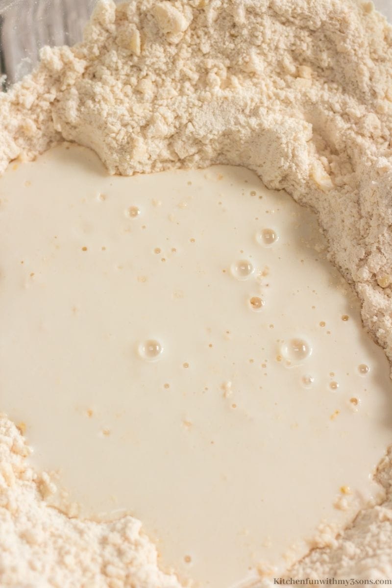 flour mixture and buttermilk