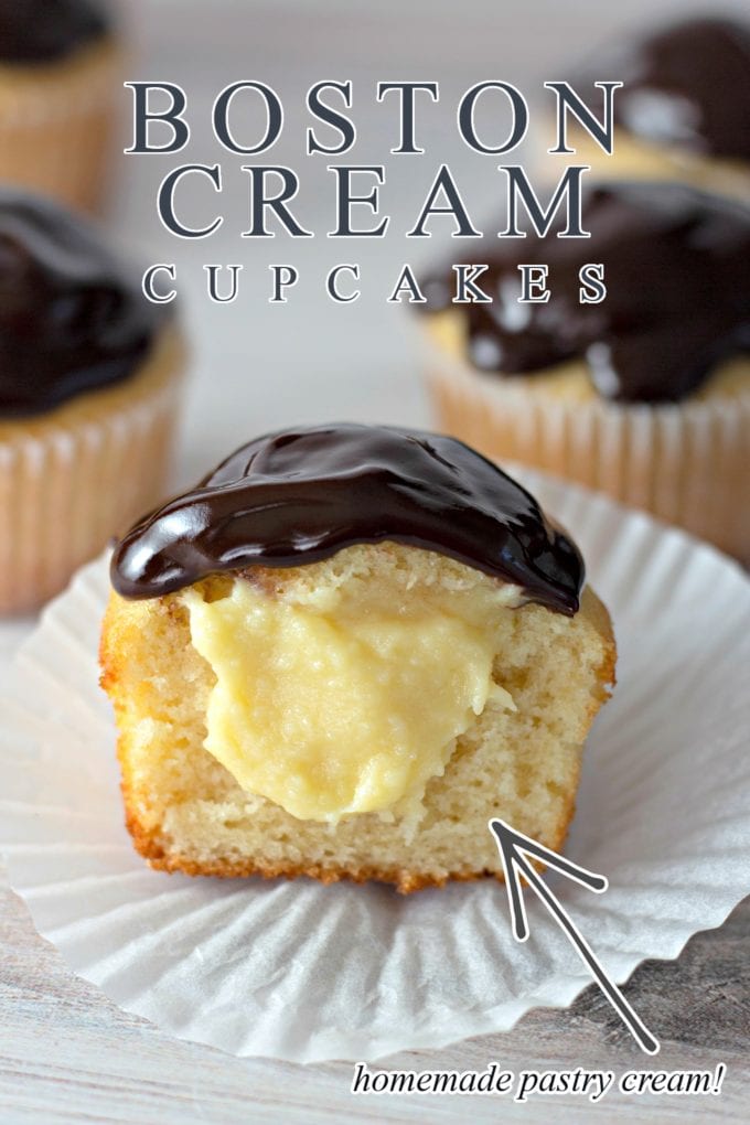 Boston Cream Cupcakes on Pinterest
