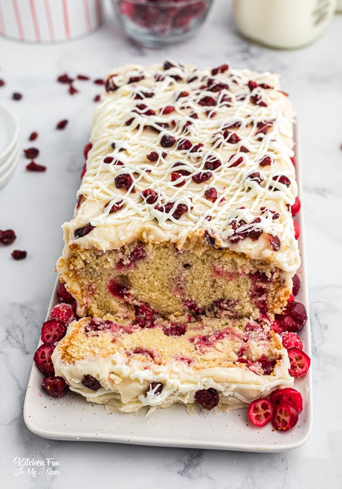 Cranberry Orange Christmas Pound Cake