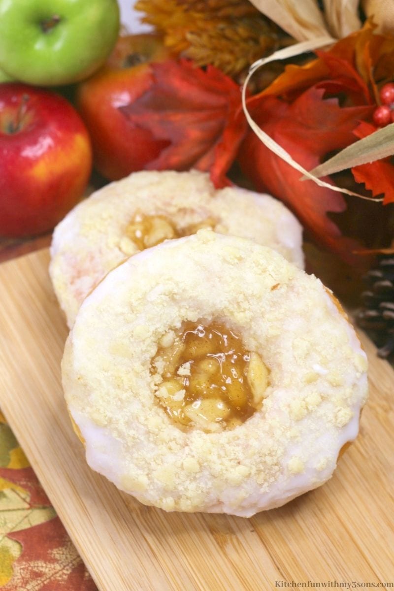 Downward view of the Easy Apple Donuts.