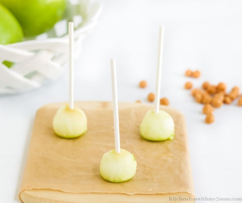 apples in a stick