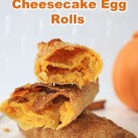 Pumpkin Air Fryer Cheesecake Egg Rolls