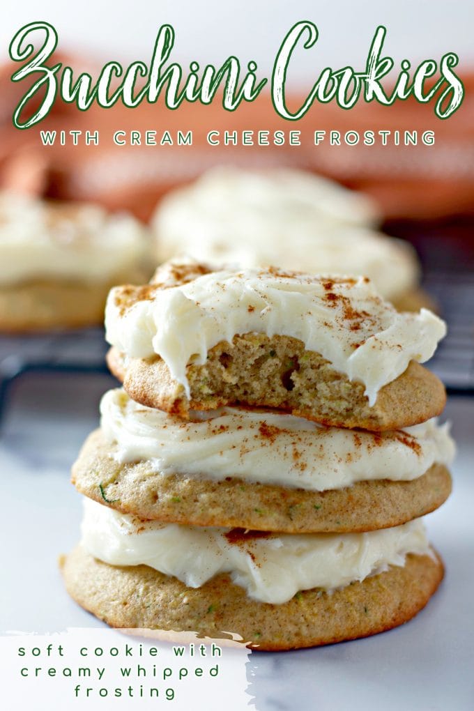 Zucchini Cookies with Cream Cheese Frosting on Pinterest
