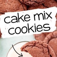 Chocolate Cake Mix Cookies are the softest and most chewy cookie recipe ever. It takes just four ingredients and ten minutes in the oven.