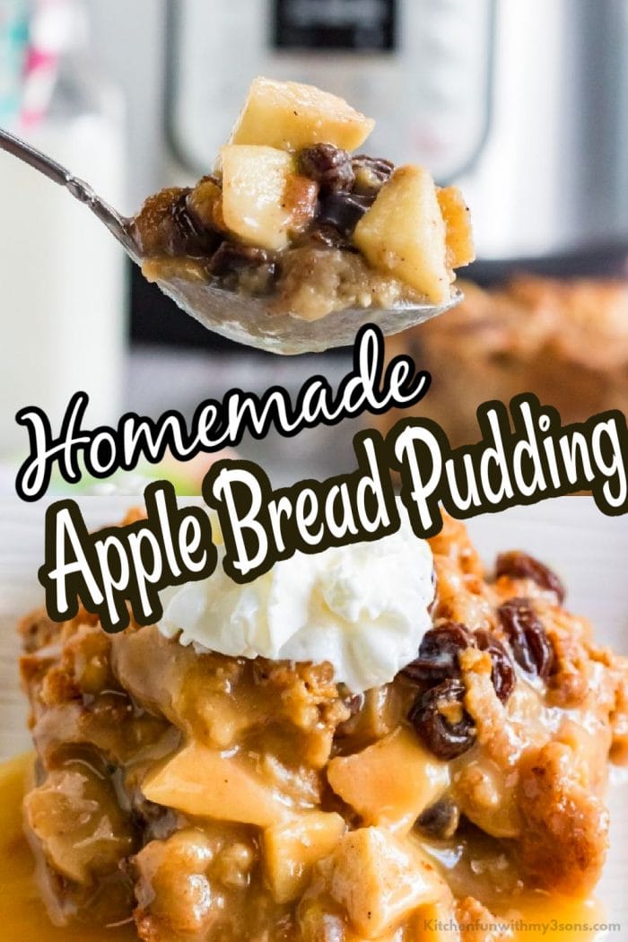 Apple Homemade Bread Pudding Recipe