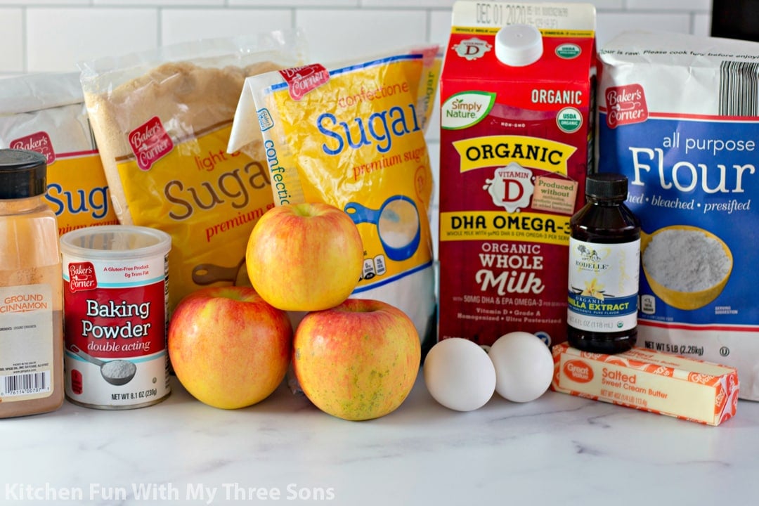 ingredients to make Amish Apple Fritter Bread