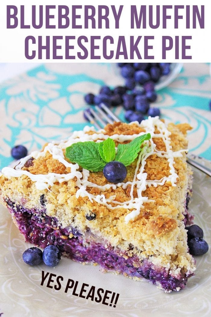 Blueberry Muffin Cheesecake Pie