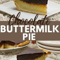 Chocolate buttermilk pie