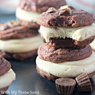 Peanut Butter Cup Chocolate Sandwich Cookies