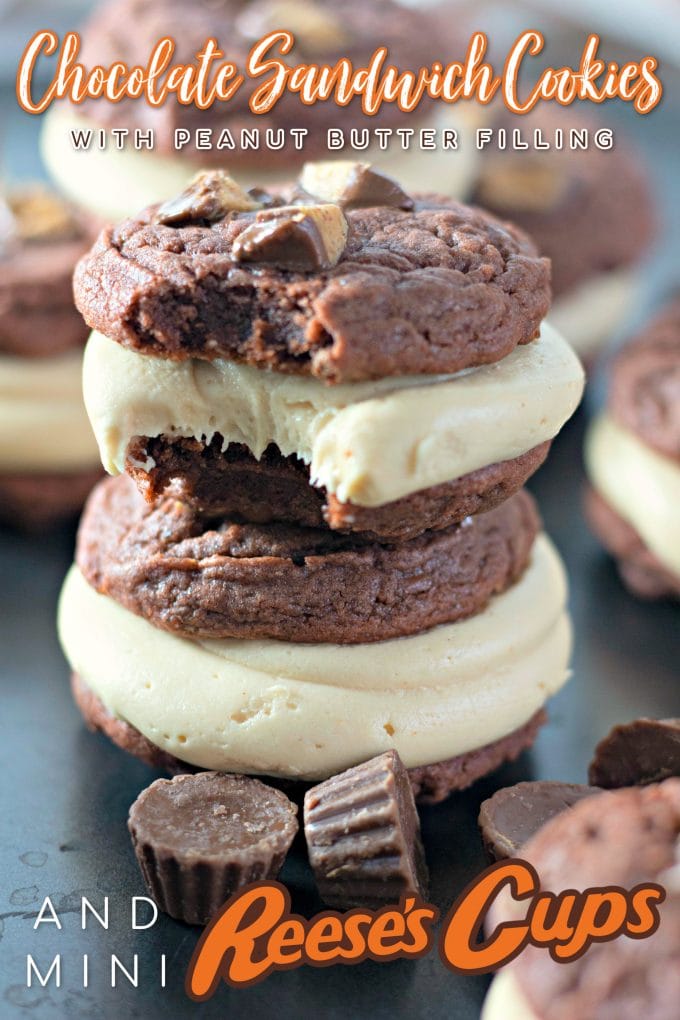 Chocolate Peanut Butter Cup Sandwich Cookies on Pinterest