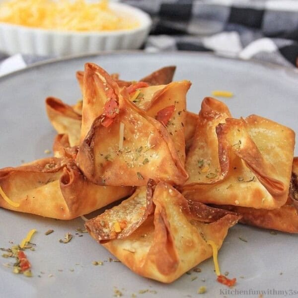 Air Fryer Pizza Won Tons