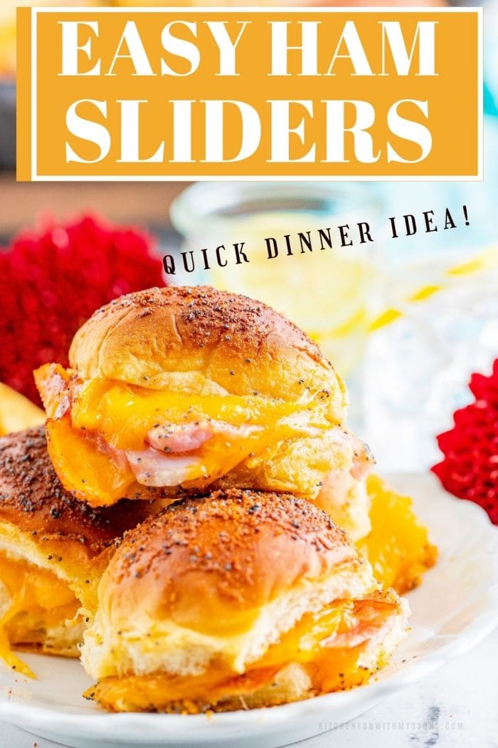 ham and cheese slider for Pinterest