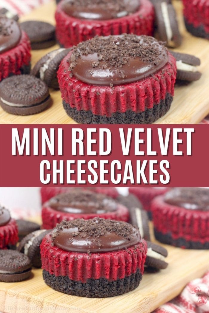 mini red velvet cheesecakes
