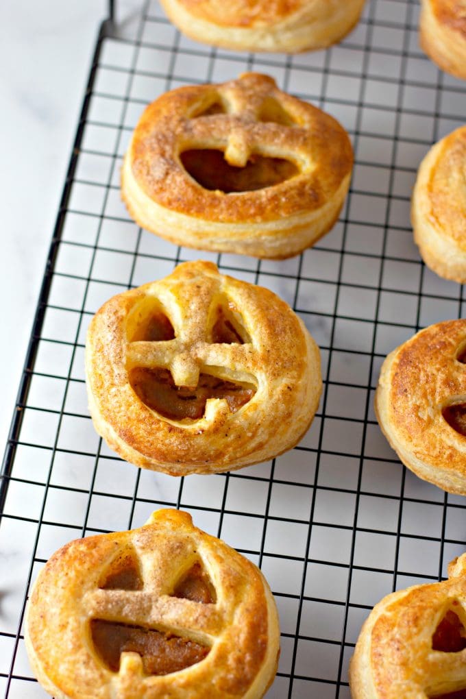 Easy Pumpkin Hand Pies on a wire cooling rack