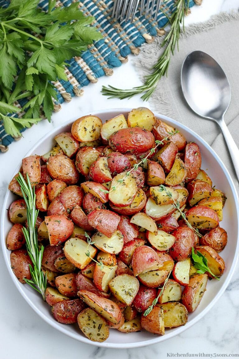 Oven Roasted Potatoes - Quick and Easy - Kitchen Fun With My 3 Sons