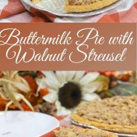 buttermilk pie with walnut streusel