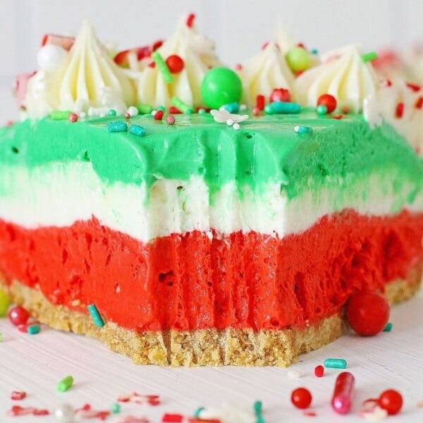 No Bake Christmas Cheesecake