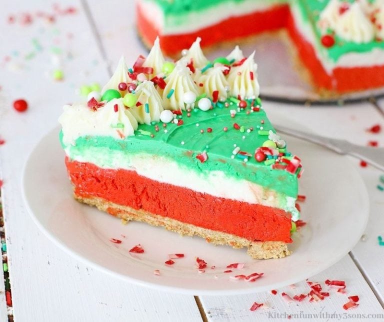 No Bake Christmas Cheesecake - Kitchen Fun With My 3 Sons