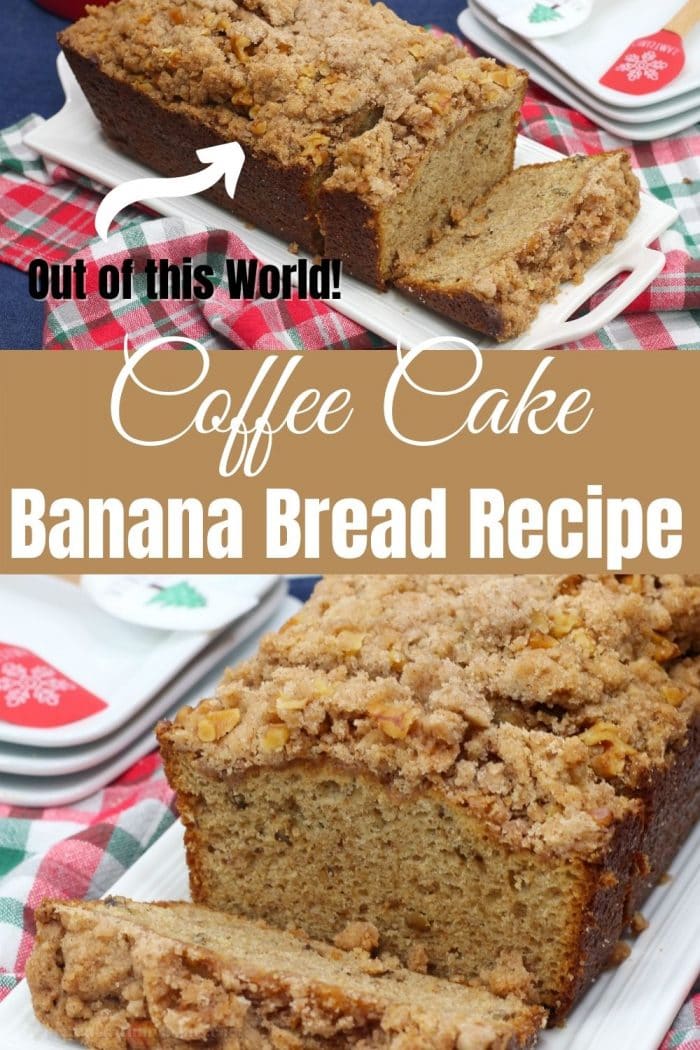 pinterest image for coffee cake banana bread
