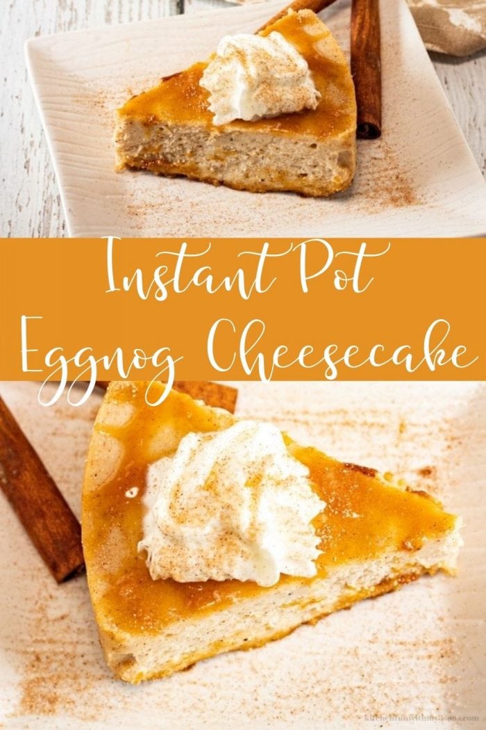 Instant Pot Caramel Eggnog Cheesecake
