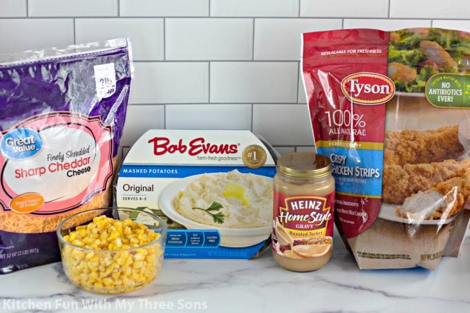 ingredients to make KFC Bowl Casserole