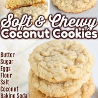 Soft & Chewy Coconut Cookies